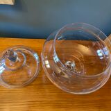 Glass jar on pedestal