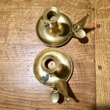 Pair of brass candlesticks