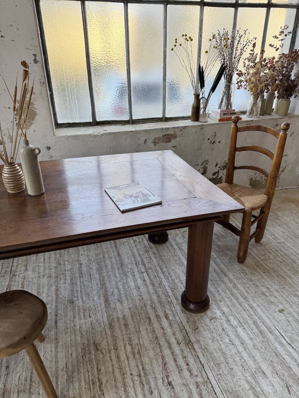 Dudouyt oak dining table 1940