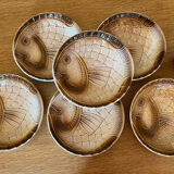 Earthenware soup plates - fish