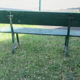 Wood and iron garden bench