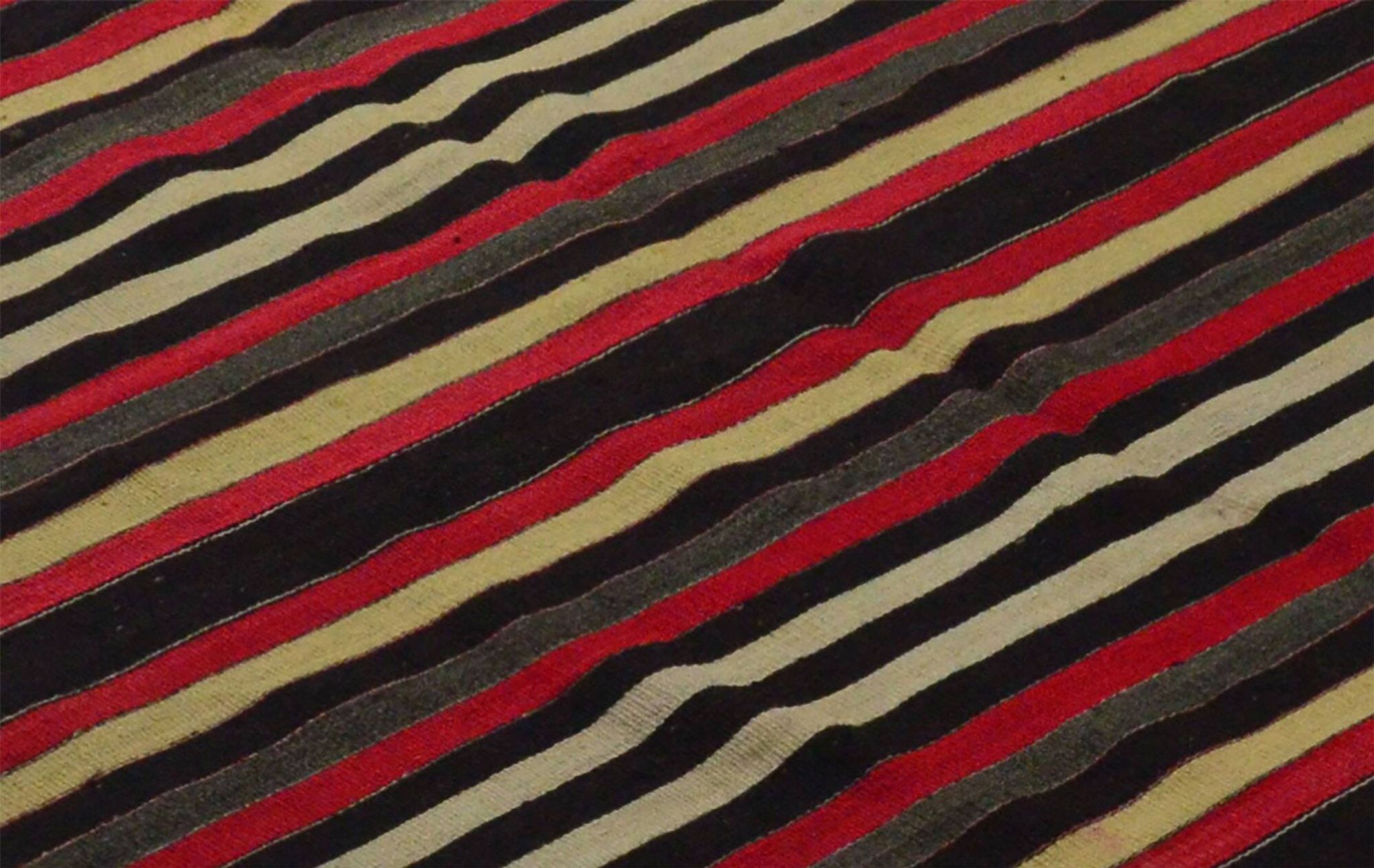 Grand Kilim Oushak Vintage Striped Red and Beige 328 x 190 cm