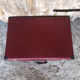 Old suitcase red cardboard bordeaux clasp metal vintage