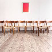 Set of 10 chairs 71 in teak by Niels O. Møller, JL Moller, Mid Century