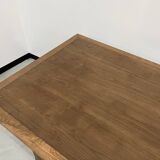 1950s farmhouse table in oak and walnut