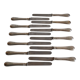 12 dessert knives old metal silver monogram