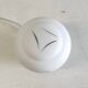 Ceiling light, globe wall lamp in opaline and chrome mount - mid 20th century.