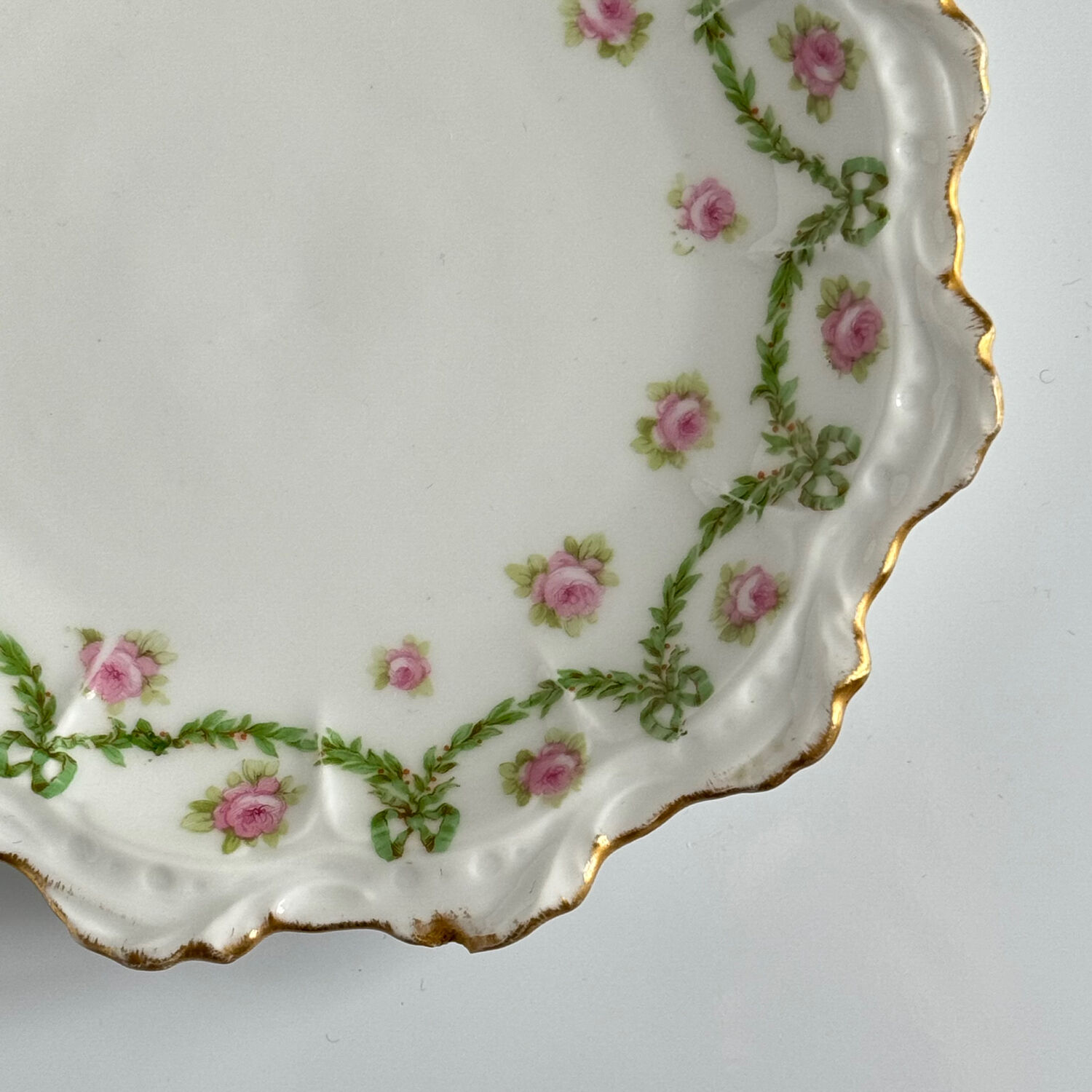 Limoges Cake Plates and Dessert Plates | Ribbons, Bows and Roses