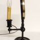 Table lamp in wood and brass. France, 1940s.