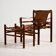 Hungarian calf leather lounge chair and ottoman, set of 2