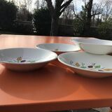 6 Gien soup plates, Gentilly model
