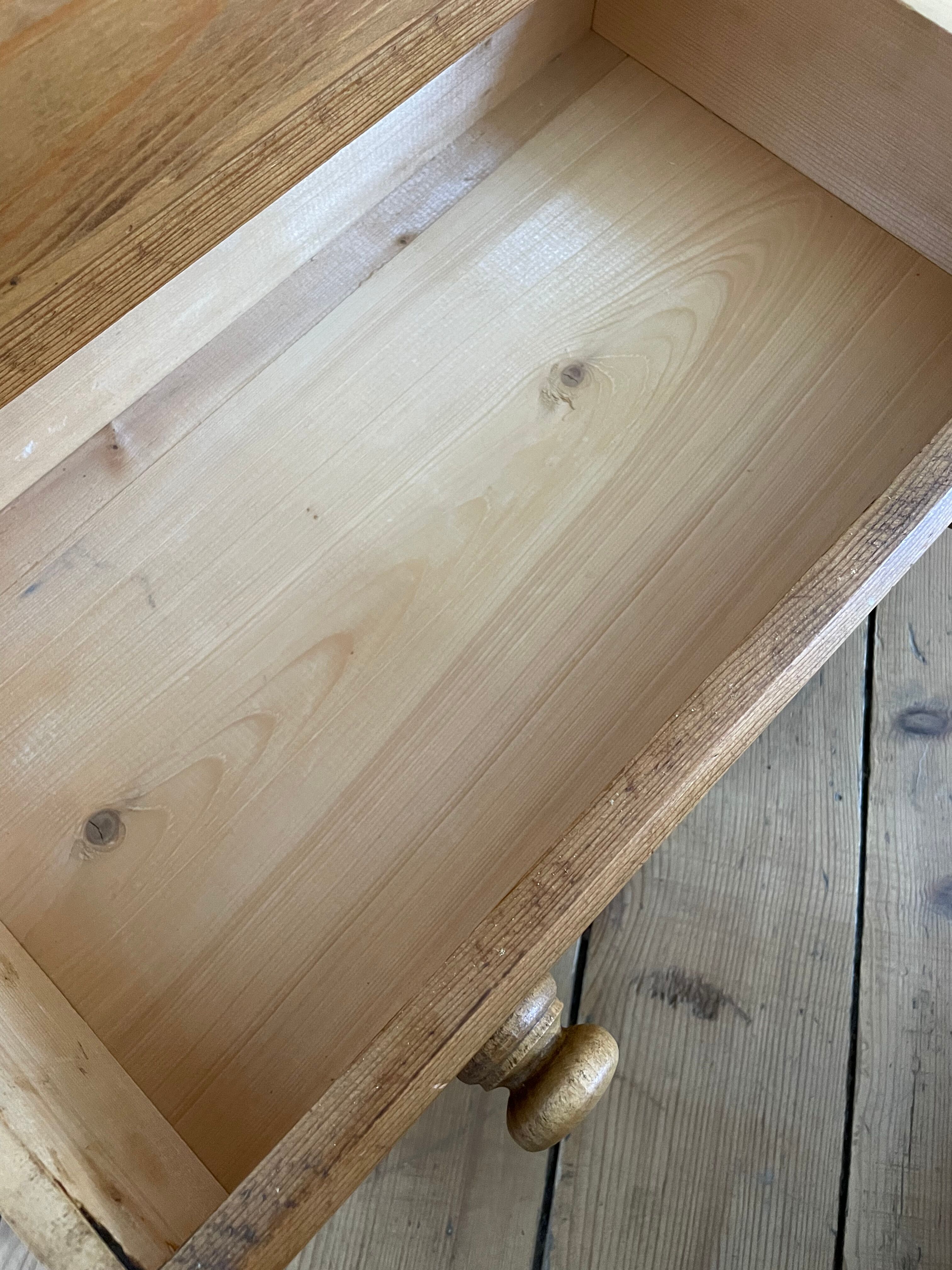 Mini vintage solid pine chest of drawers