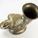 Ancient Vase Rhyton Eagle Head in Silver Brass-1900s