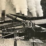 Photograph black and white silver print circa 1970 architecture