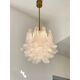 Contemporary Murano Style Glass "Sella" Chandelier With Gold 24k Metal Fram