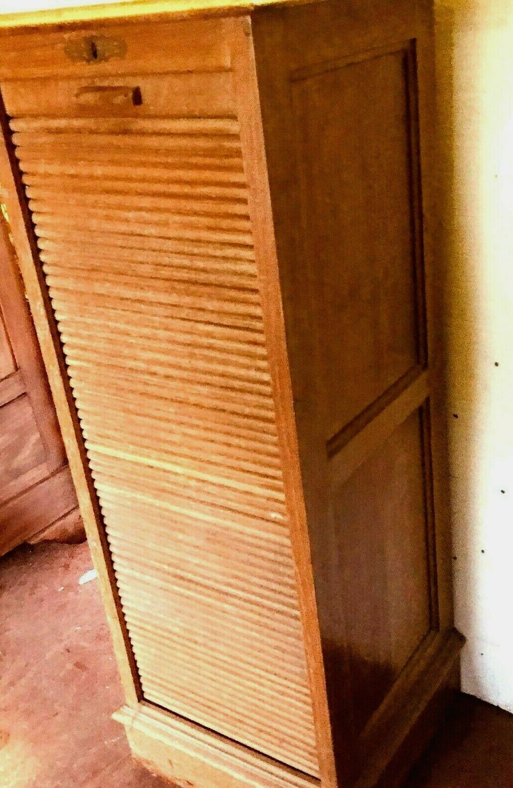 Massive oak curtain binder 20th century office furniture