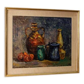 Italian still life painting in impressionist style