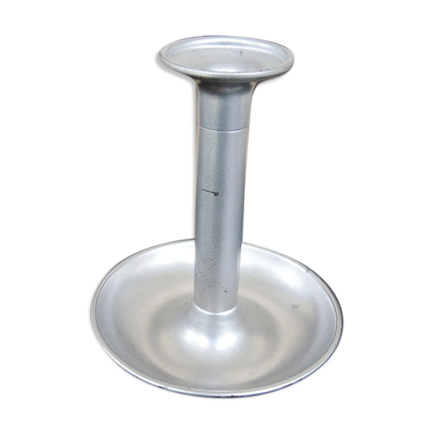 Old candle holder tin punched h 16.5 cm