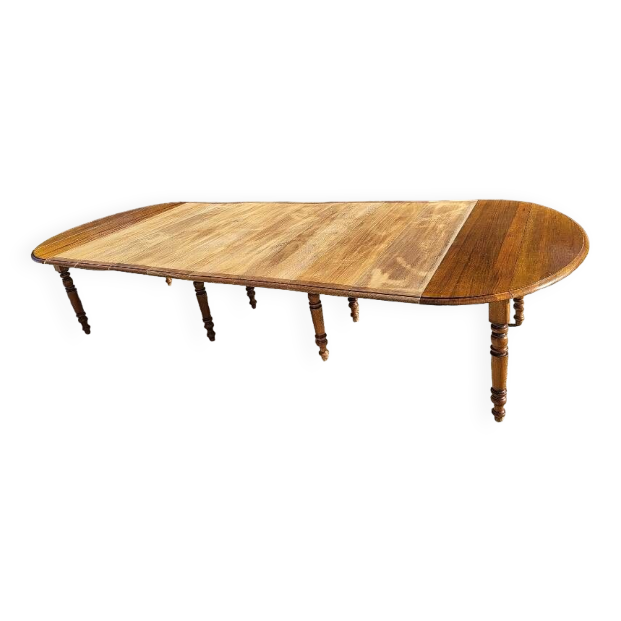 Table louis philippe 8 pieds avec 8 allonges