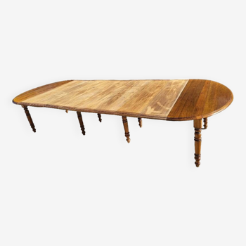 Table louis philippe 8 pieds avec 8 allonges