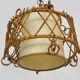 Rattan pendant light 1950s