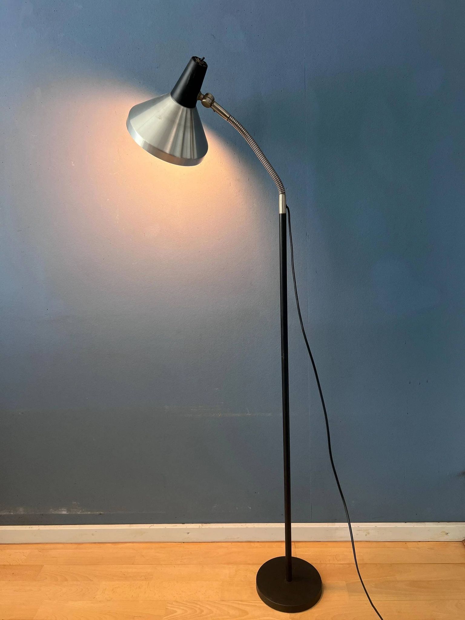 Vintage black metal floor lamp Anvia