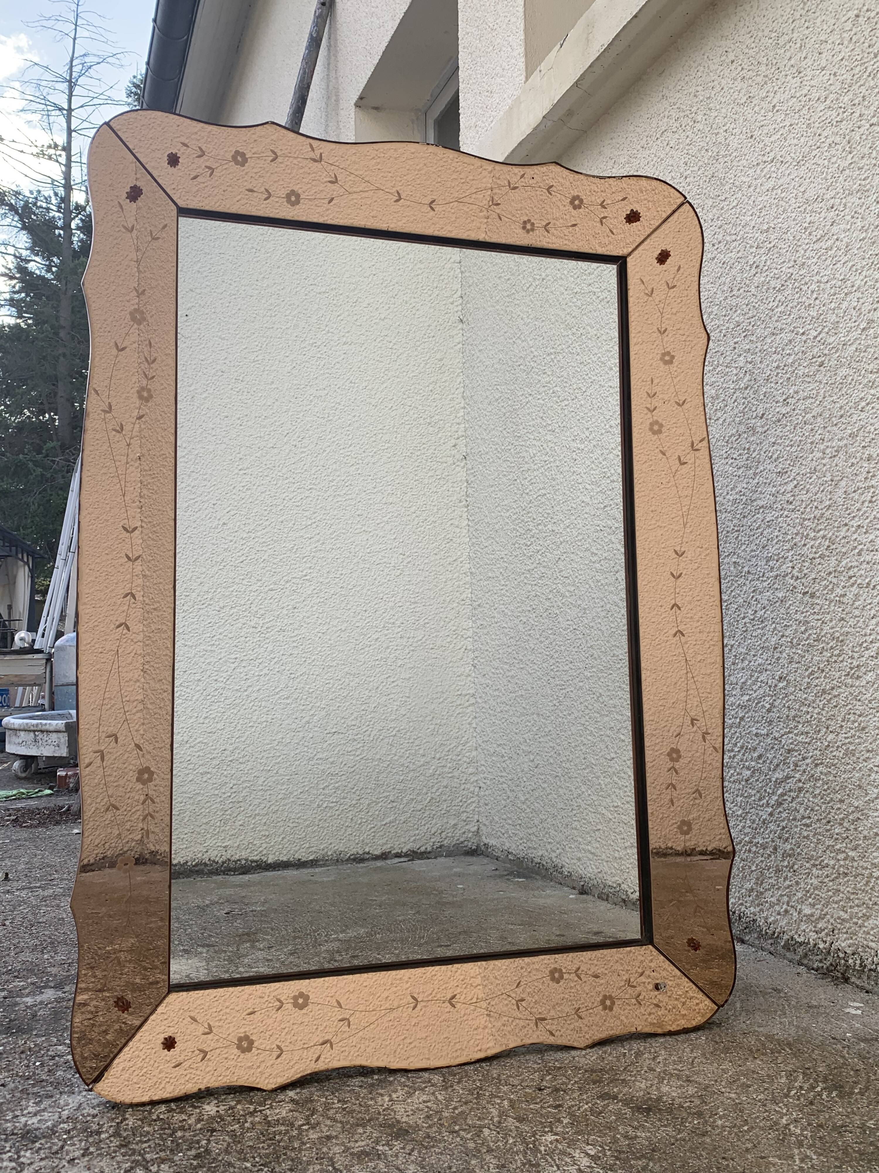 Venetian mirror art deco 1950 70x98