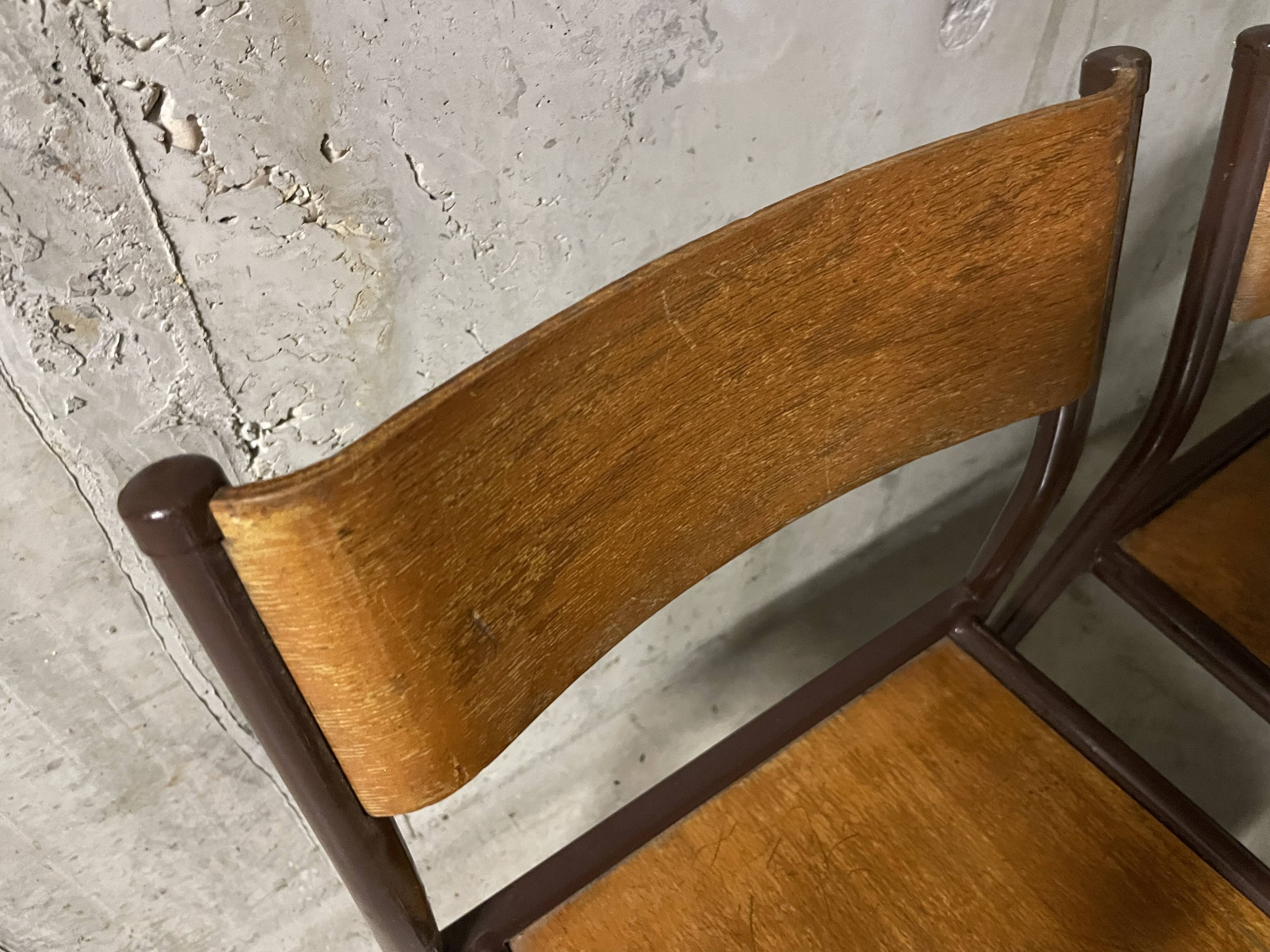 Pair of Mullca school chairs