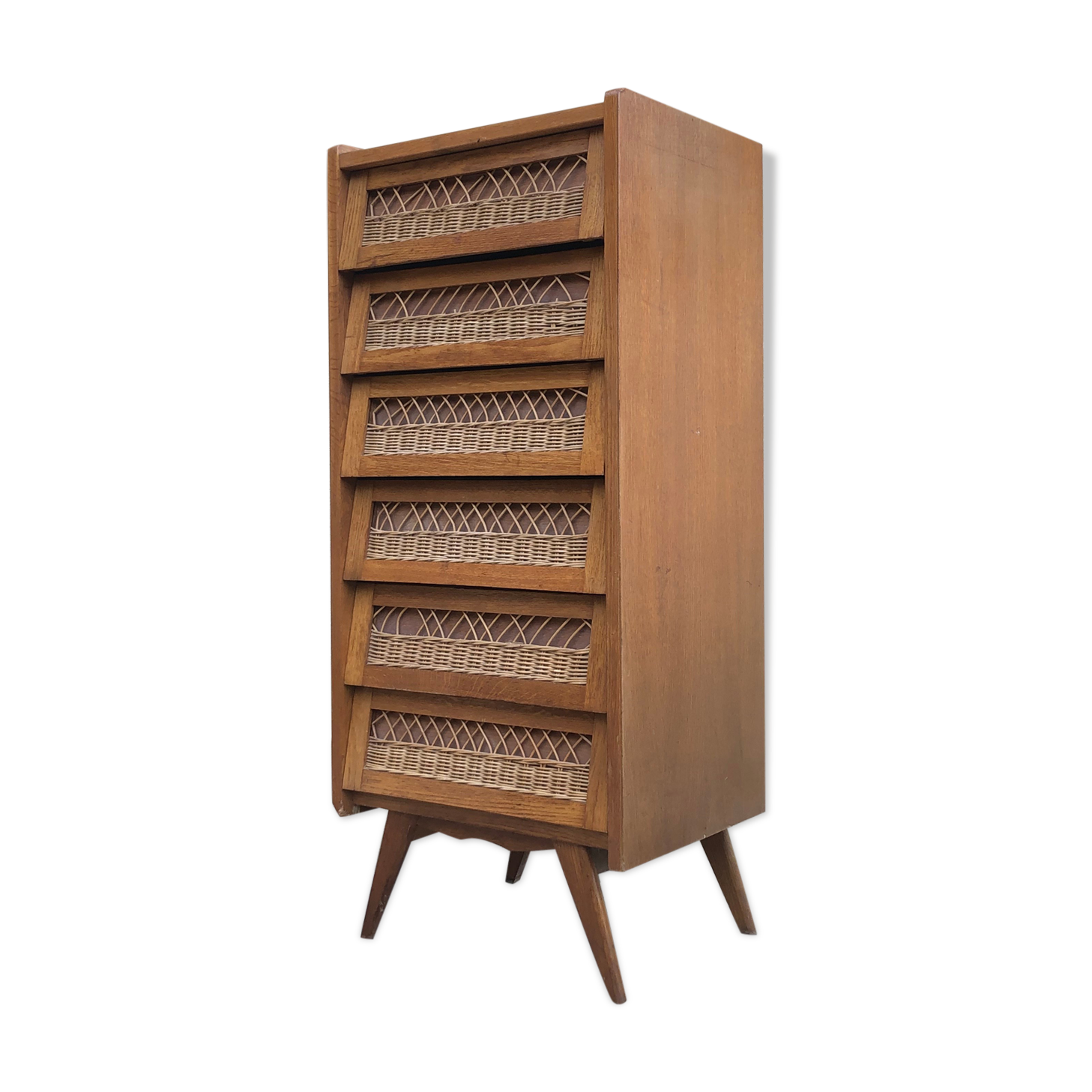 Ragpicker compass feet 1950 in light wood