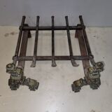 Bronze fireplace chenets