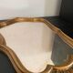 Golden wood mirror