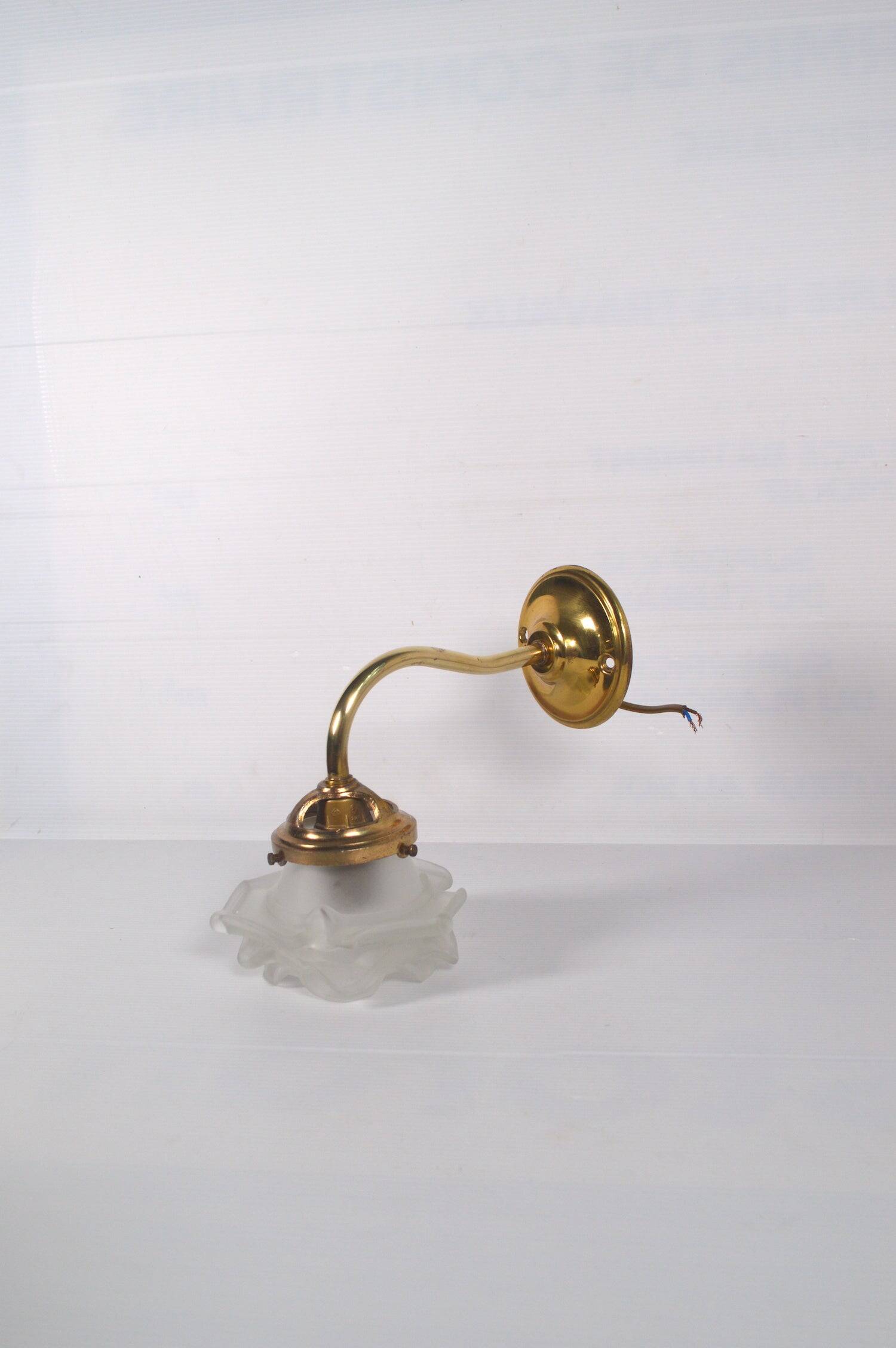 Swan neck flower wall light