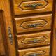 English sideboard with 2 doors and 4 drawers in solid wood 130cm