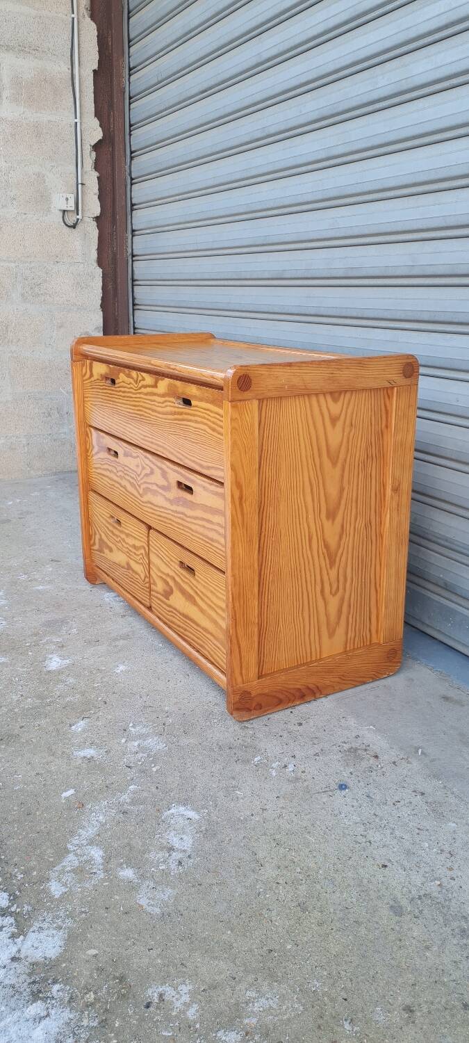 Pine chest of drawers 1970