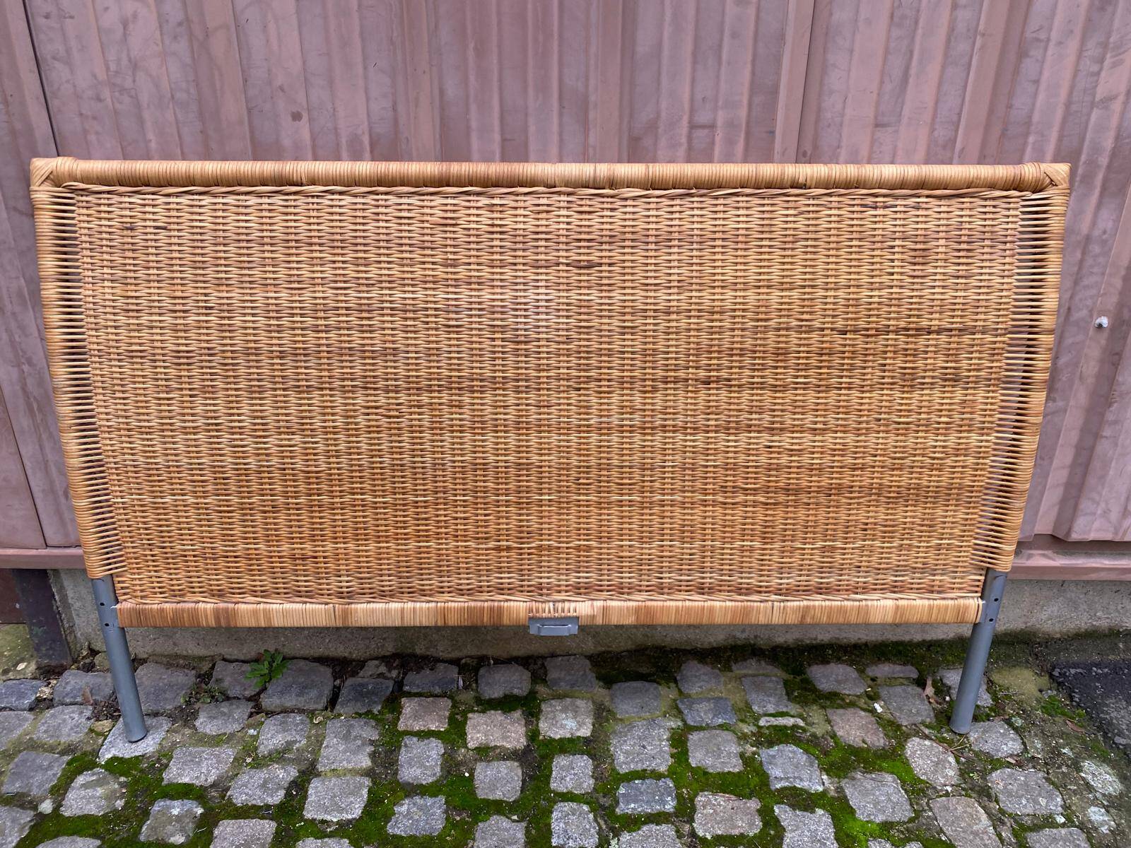 Scandinavian headboard in bamboo, rattan, and wicker 1990 140cm