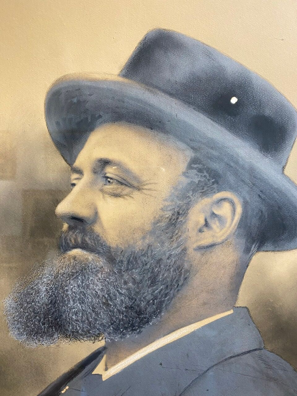 Old painting, portrait of a gentleman signed and dated 1907
