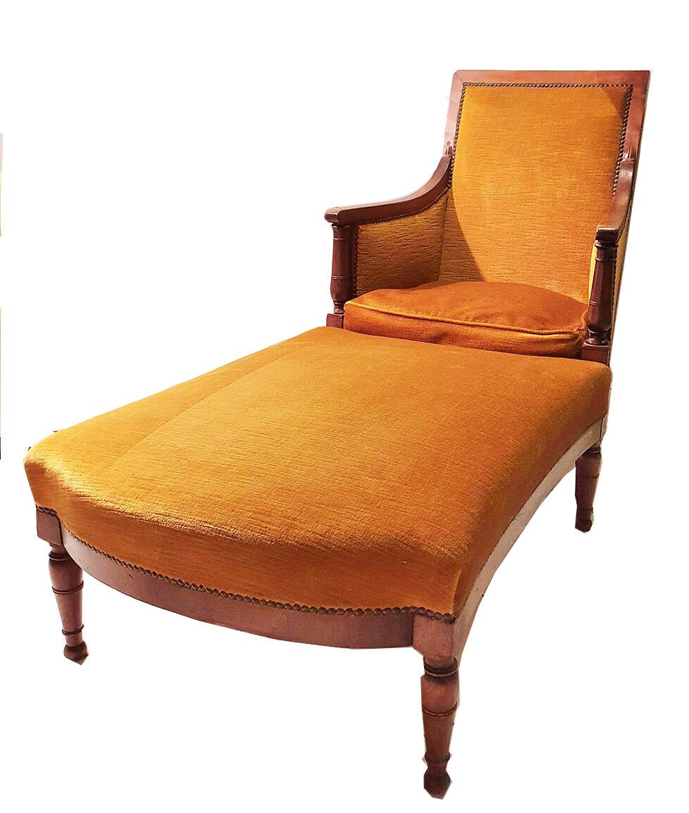 Armchair and footrest