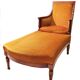 Armchair and footrest