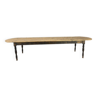 Table de ferme arrondie années 1900 modèle "Gadagne"