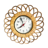 Rattan star clock