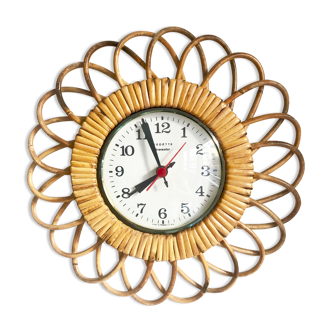 Horloge rotin vedette