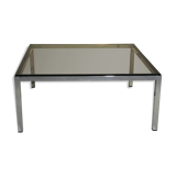 Coffee table year 70 glass and metal