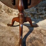 Antique Georgian tilt-top oak table from around 1800 – Round tripod side table 80 cm
