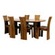 CJ Rosengaarden oak dining set, Set of 7
