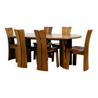 CJ Rosengaarden ensemble de salle à manger en chêne, lot de 7