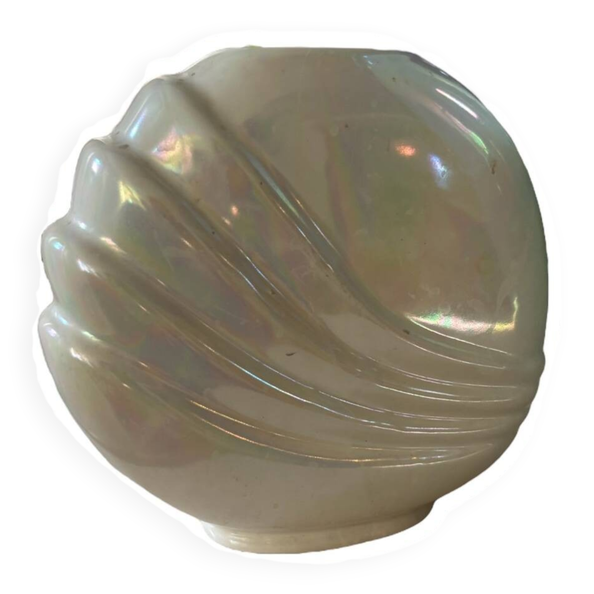 Vase art deco irisé années 80