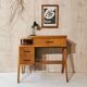 Bureau en bois, pieds compas