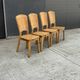 Ensemble de 4 chaises vintage en pin massif