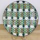 Round dish flowers 70s ceramic Y. Lemieux