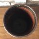 Old door umbrella cardboard boiled brown + contour metal vintage